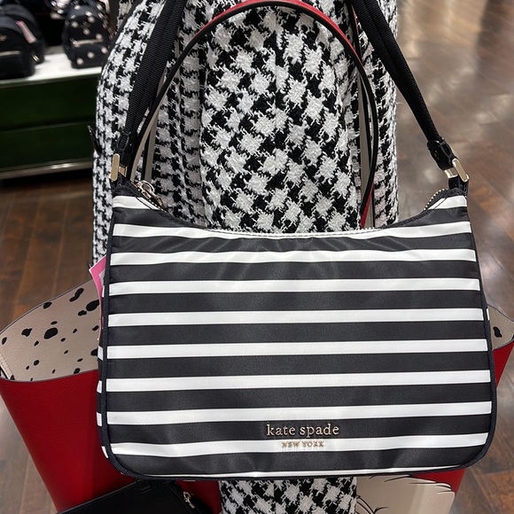 KATE SPADE
The Little Better Sam Stripe Small Shoulder Bag in BlackClotted Cream - Picture 6 of 16